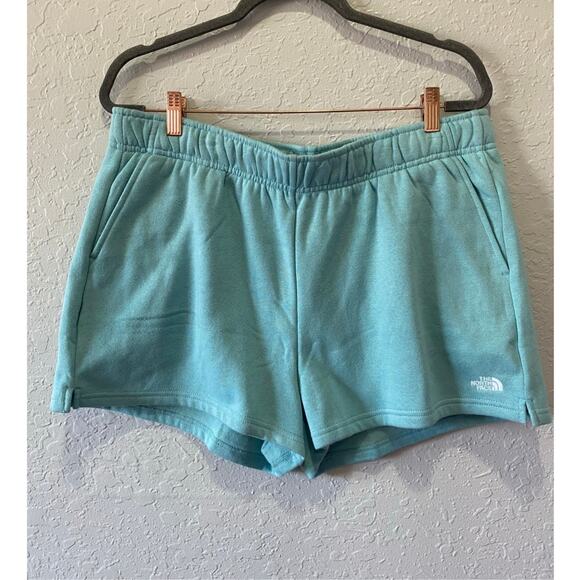 The North Face Half Dome Logo Shorts Reef Waters Blue Women's Sz XXL NWT - Picture 1 of 5